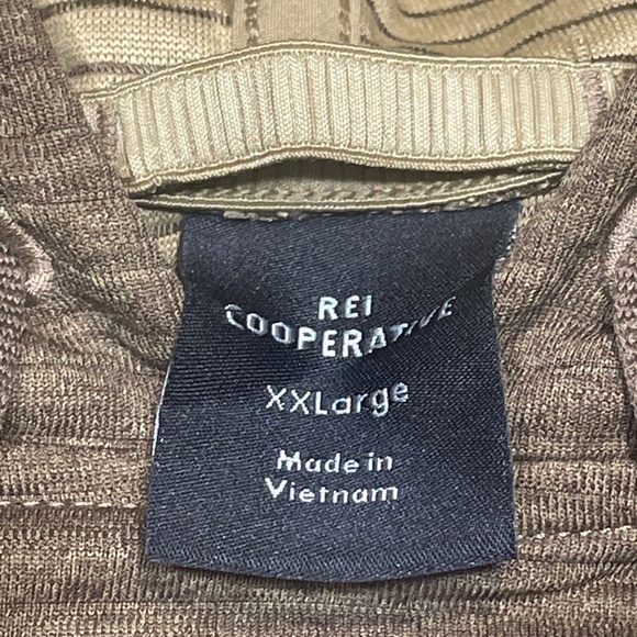 REI Co-Op Cooperative Long Way Home Hoodie Brown Ribbed Sweatshirt XXL - Picture 6 of 16